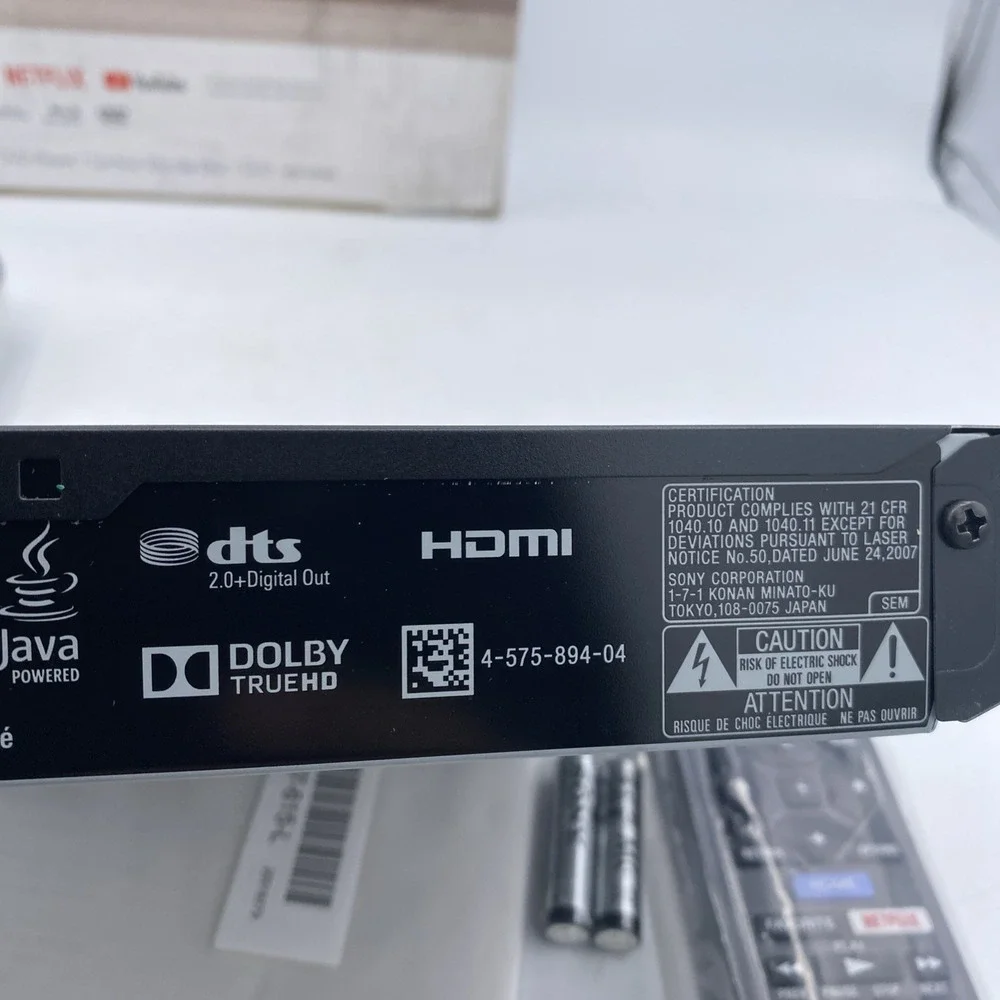 Sony BDP-BX370 Blu-ray DVD‎ Player Wi-Fi Netflix YouTube HDMI Open Box